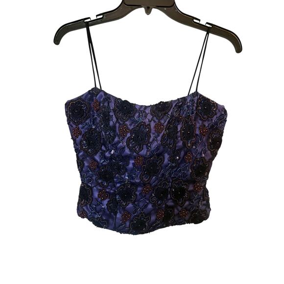 Elegant Purple Floral Embroidered Blouse - Picture 13 of 13